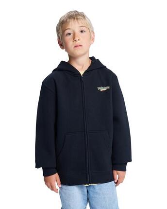 Sweat à capuche zippé PLANETARIUM Noir Garçon