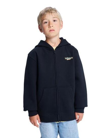 Sweat à capuche zippé PLANETARIUM Noir Garçon