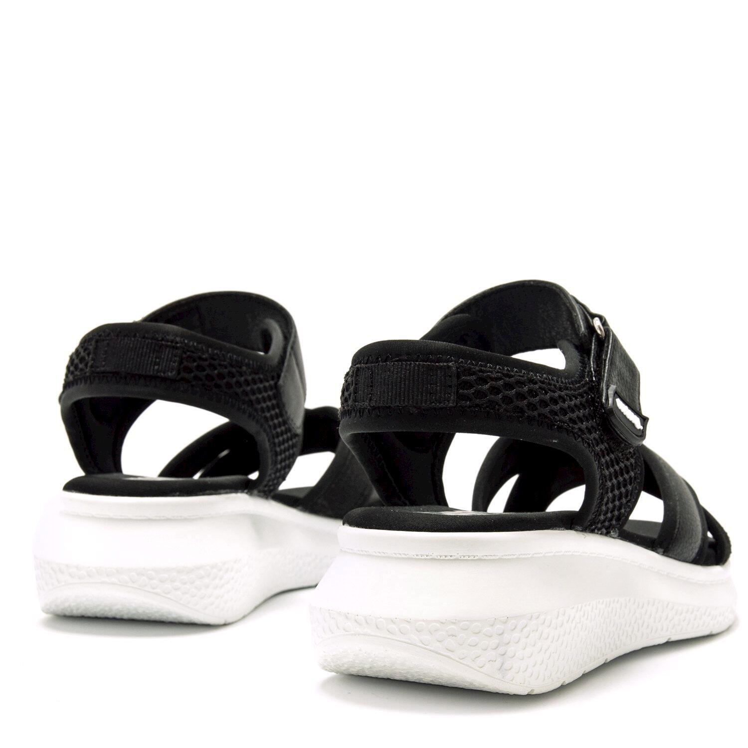 SANDALIAS DE CUÑA Mujer MTNG Cotton Negro 3/6