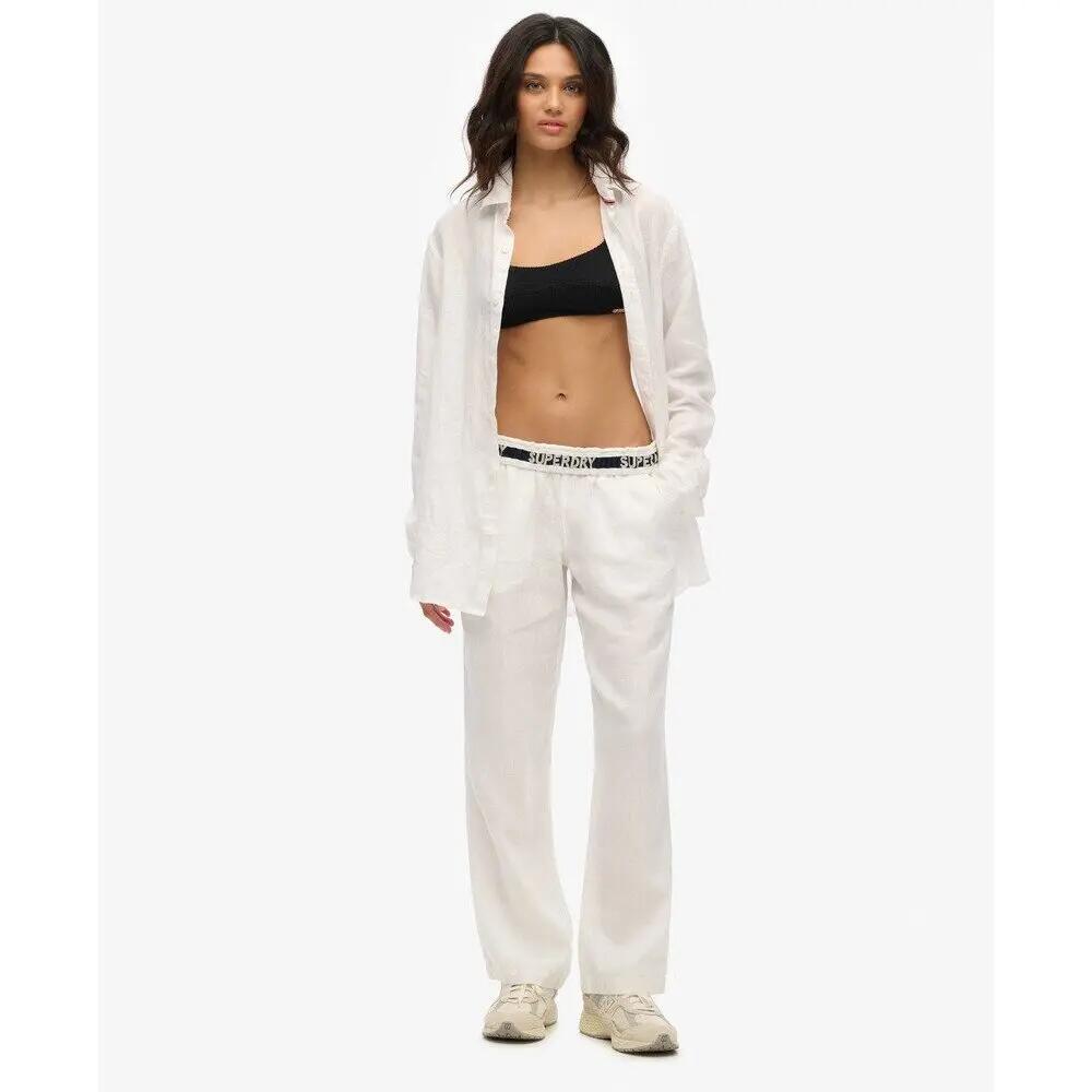Pantalon à cordon de serrage en lin femme Superdry 2/5
