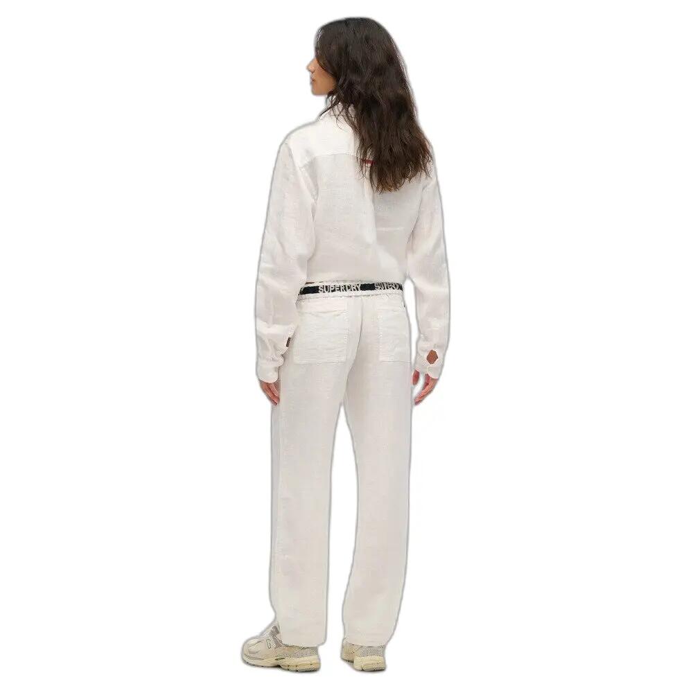Pantalon à cordon de serrage en lin femme Superdry 4/5