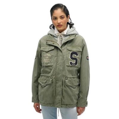 Geborduurde militaire hooded vest voor dames superdry