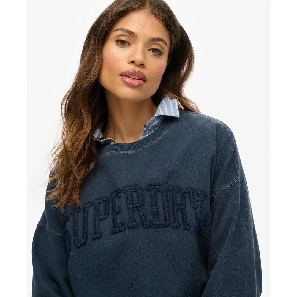 Sweatshirt mit Rundhalsausschnitt und tonale Schriftzüge für Frauen Superdry Ath 6/7