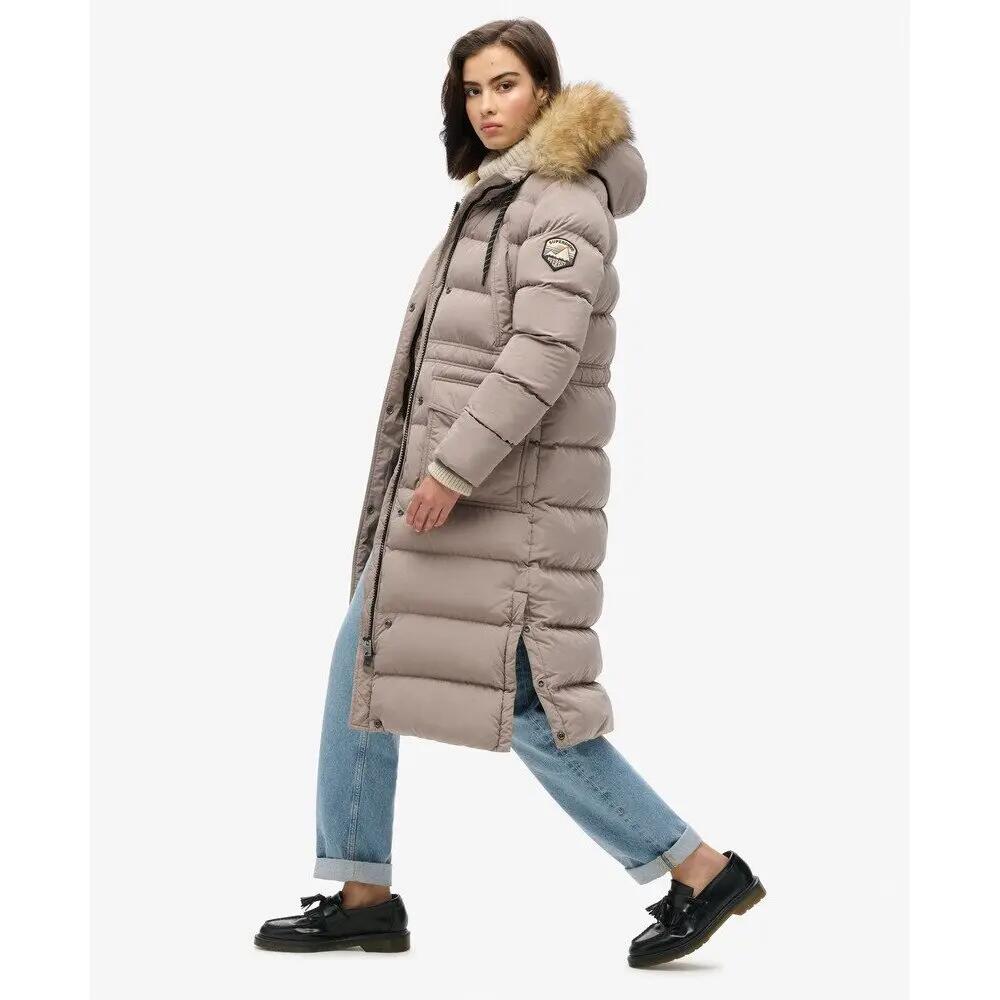 Cappotto lungo in pelliccia sintetica donna Superdry Everest 5/7