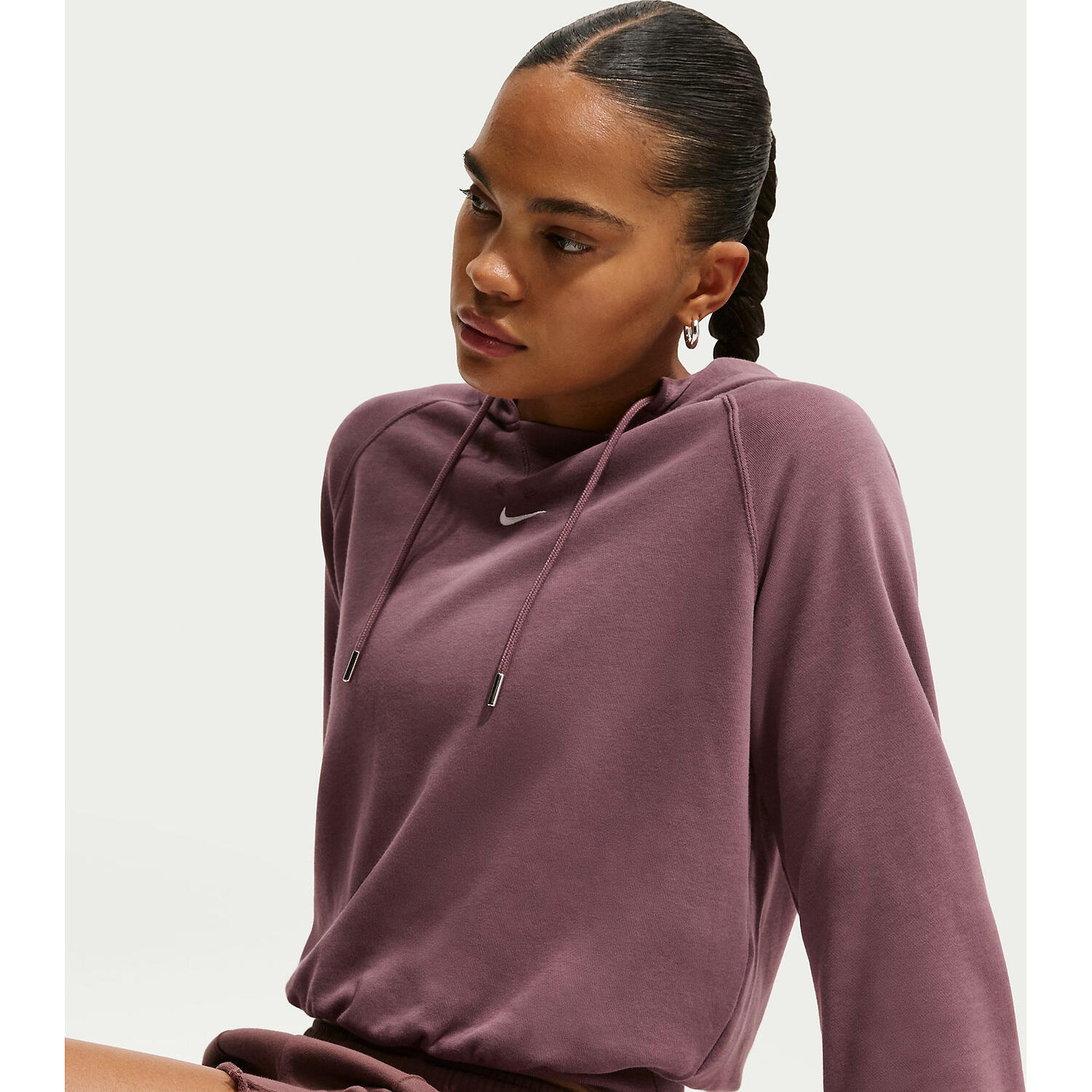 Sudaderas jerseys polares para Mujer Nike Chill Granate 5/5