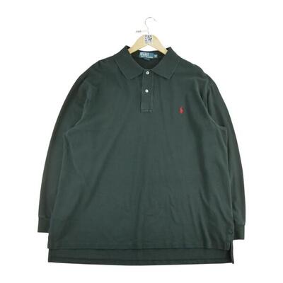 Tweedehands - heren polo met lange mouwen zwart - als nieuw