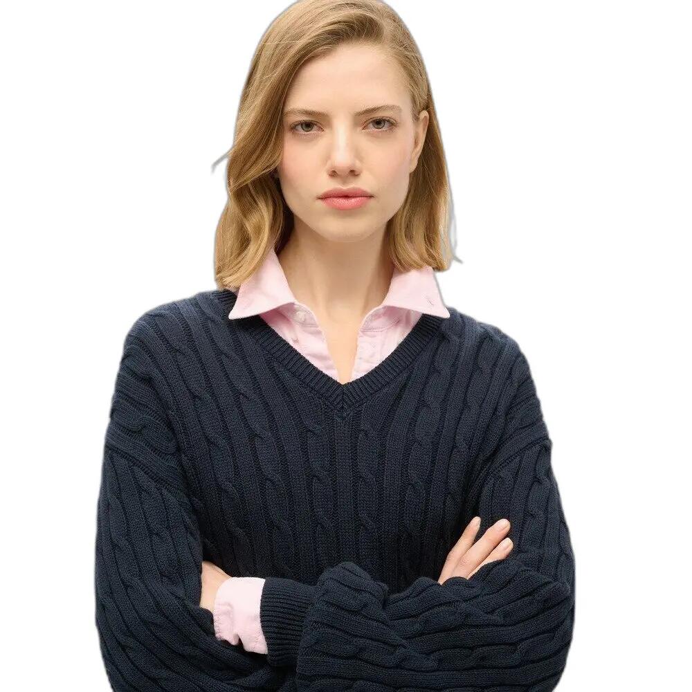 Pull oversize torsadé à col V femme Superdry 5/6
