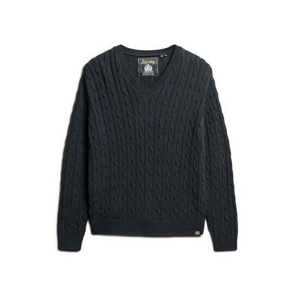 Pull oversize torsadé à col V femme Superdry