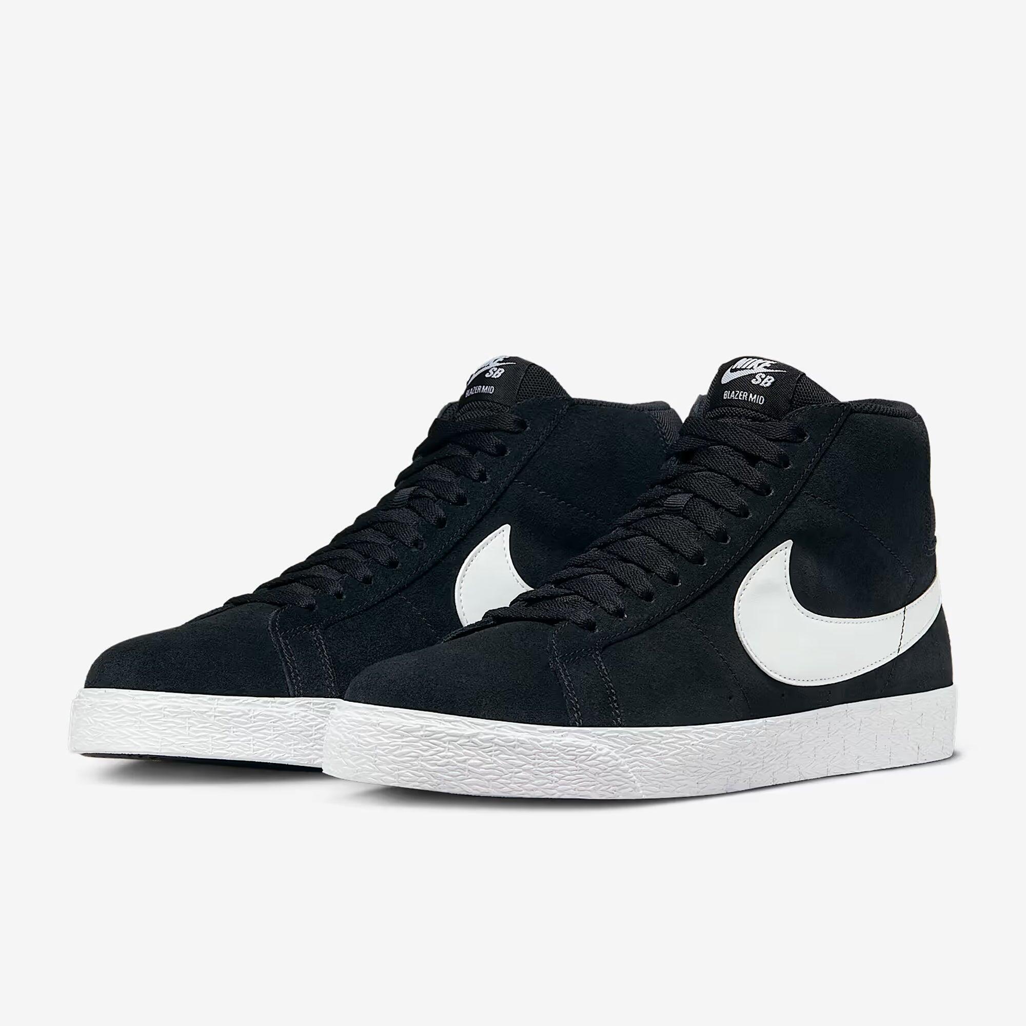 Nike SB Zoom Blazer Mid – Black/White-White-White 3/7