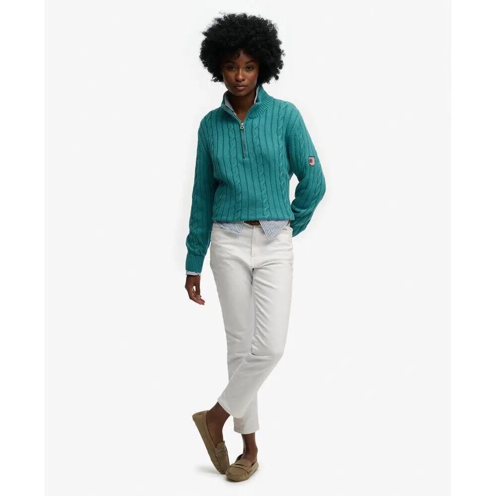 Damen lässiger Strickpullover mit halbem Reißverschluss Superdry 2/5