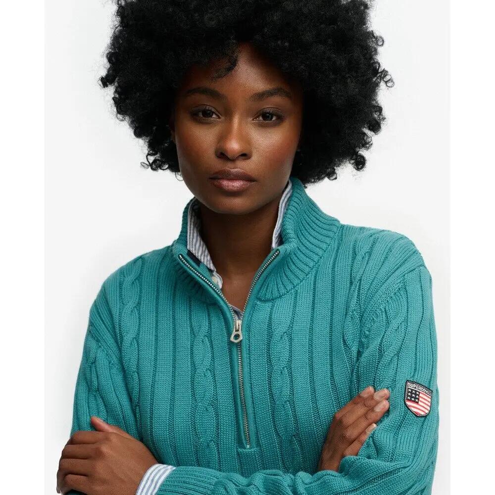 Damen lässiger Strickpullover mit halbem Reißverschluss Superdry 5/5