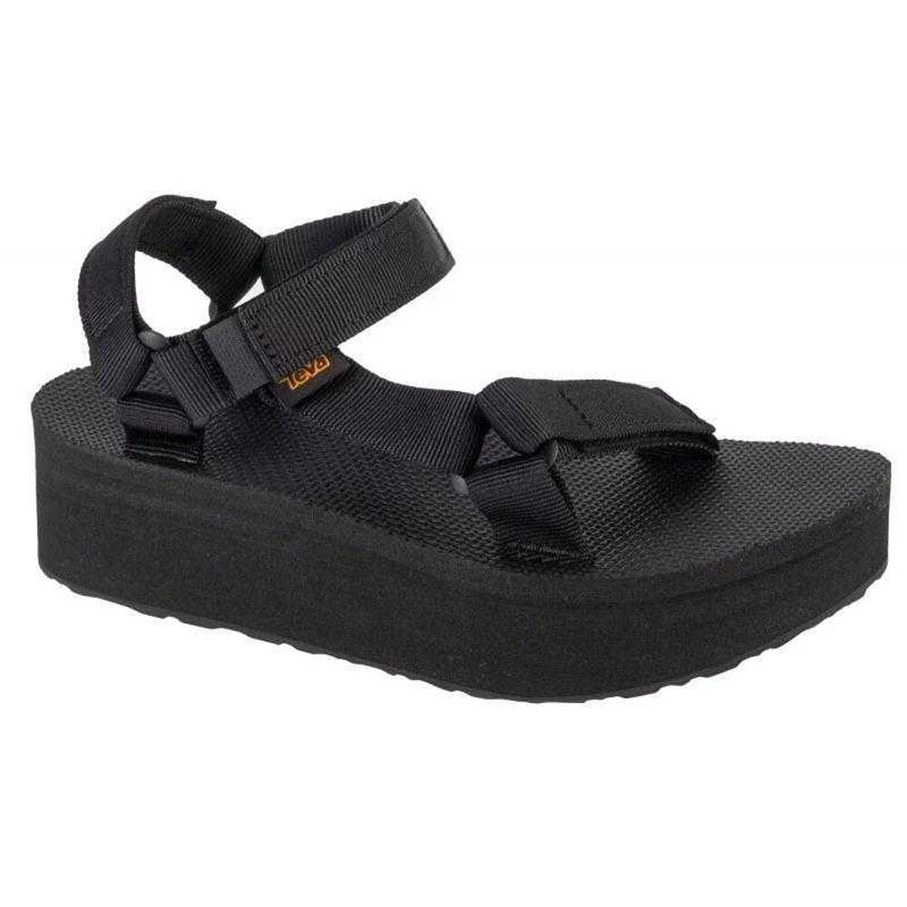 Womens/Ladies Universal Platform Sandals (Black)
