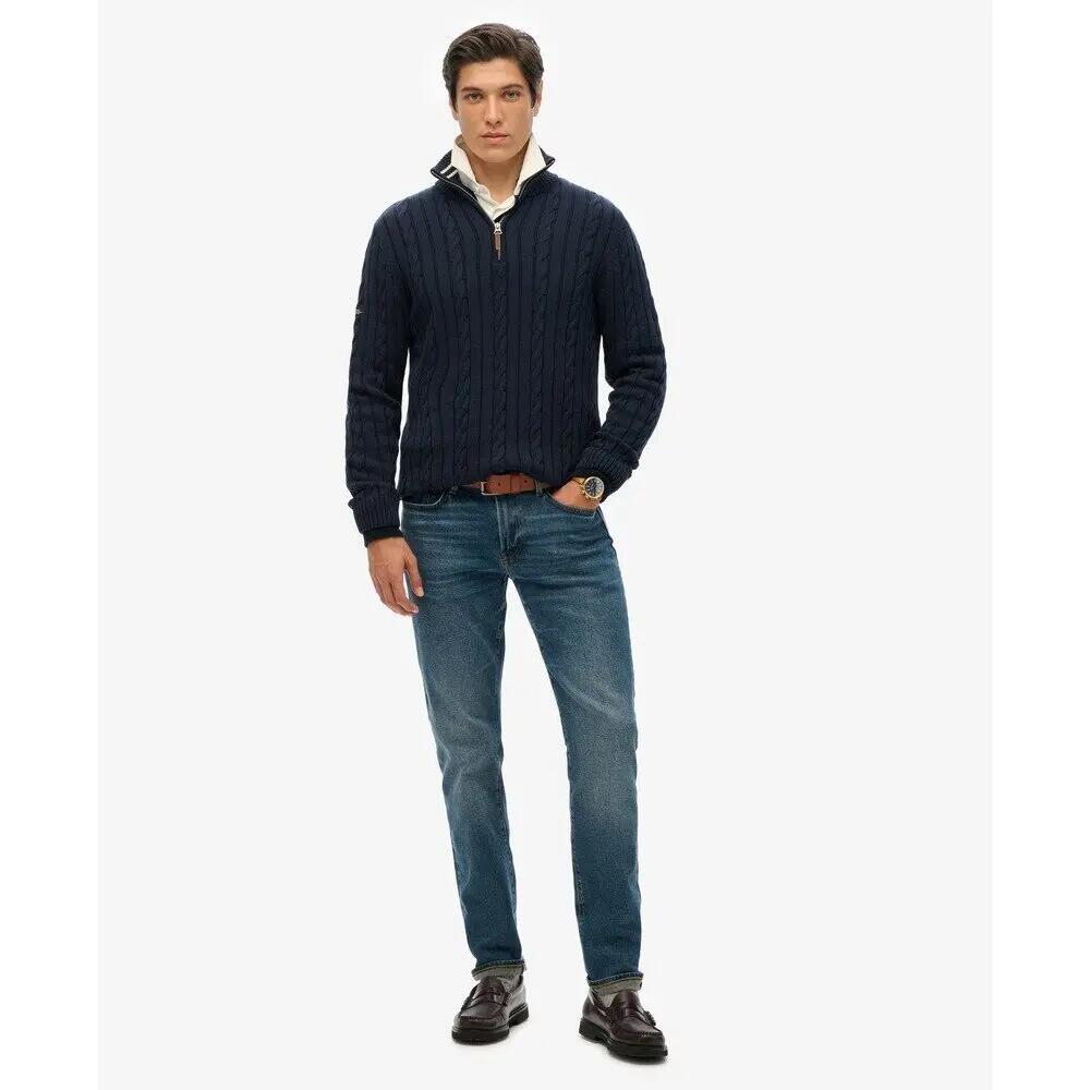 Pull col zippé en coton torsadé Superdry Classic 3/6