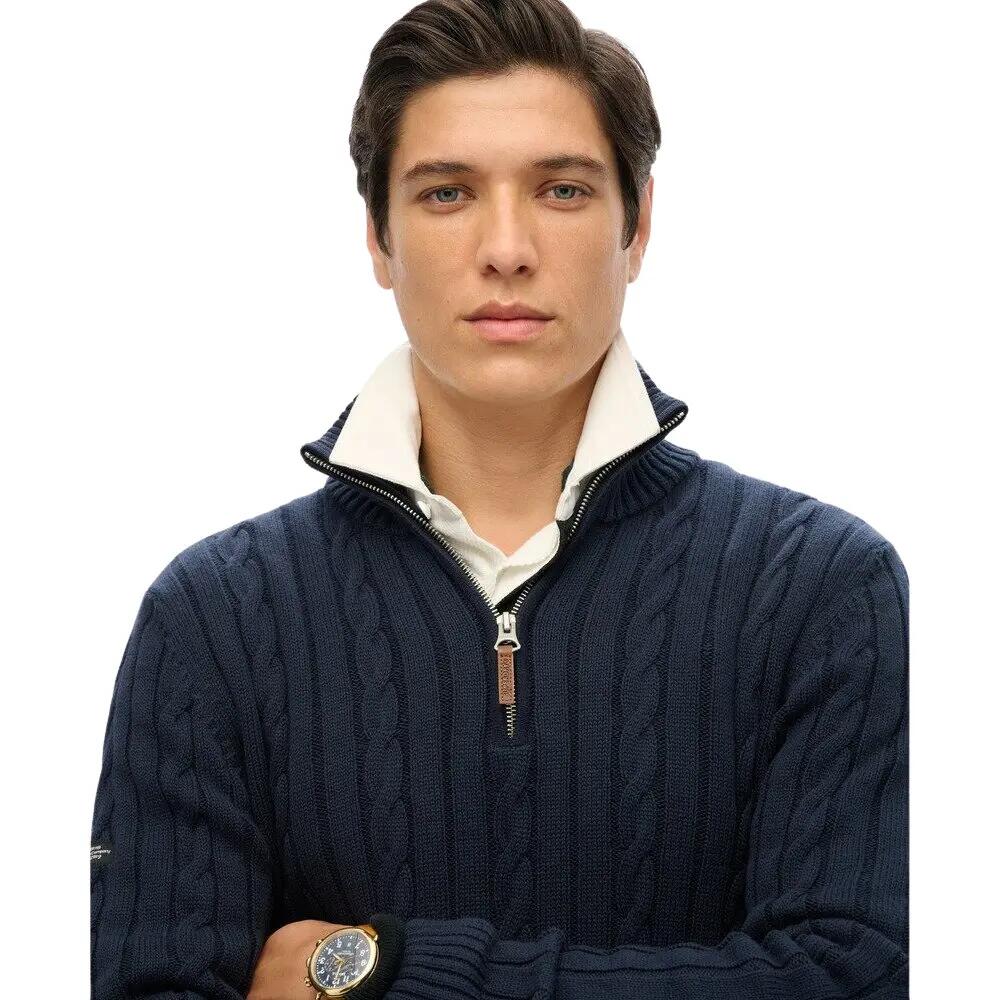 Pull col zippé en coton torsadé Superdry Classic 5/6
