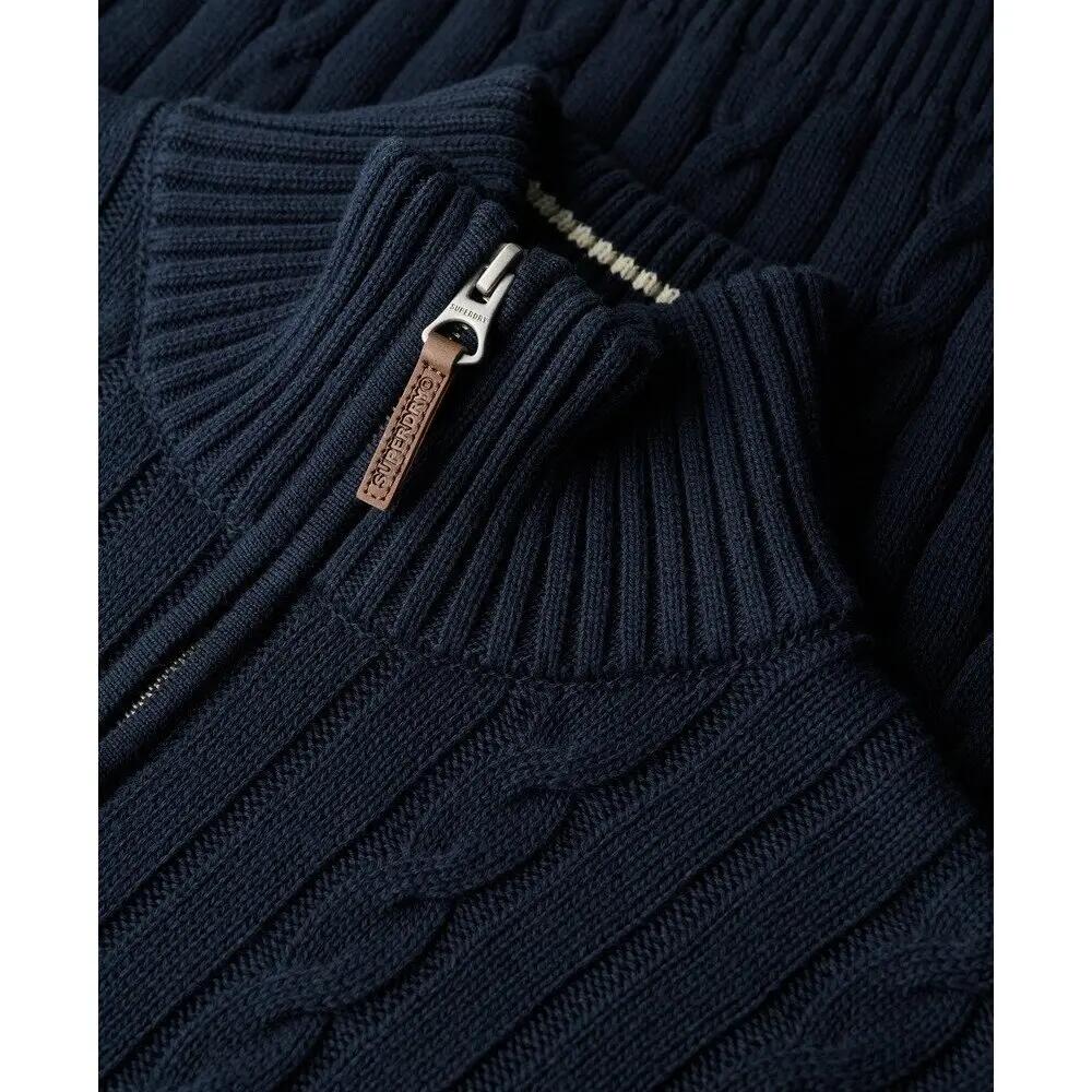 Pull col zippé en coton torsadé Superdry Classic 6/6