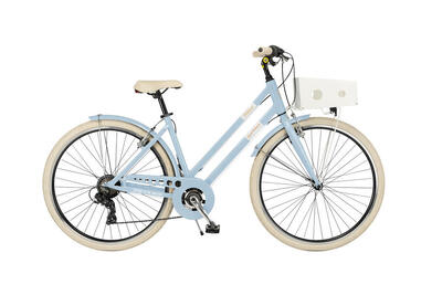 Via Veneto Bici City Bike Milano Donna 28” 6V Azzurro Pariolino