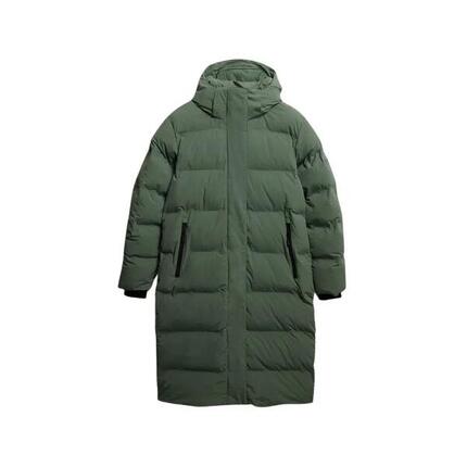 Plumífero largo con capucha de mujer Superdry