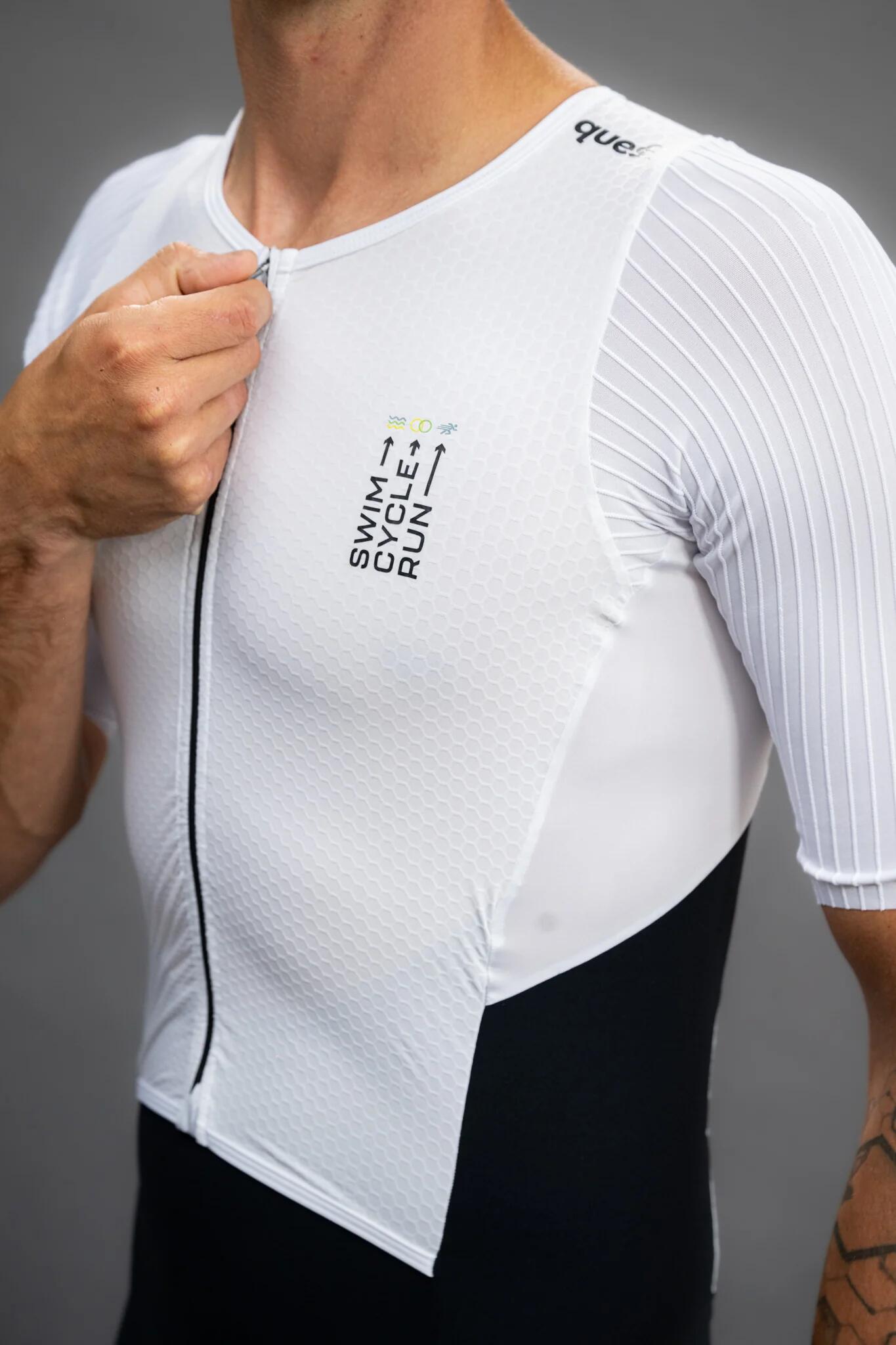 Kombinezon Triathlonowy Męski Quest Black White Premium 6/7