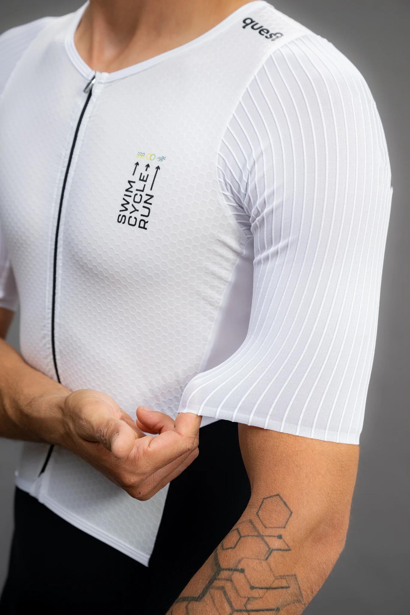 Kombinezon Triathlonowy Męski Quest Black White Premium 7/7