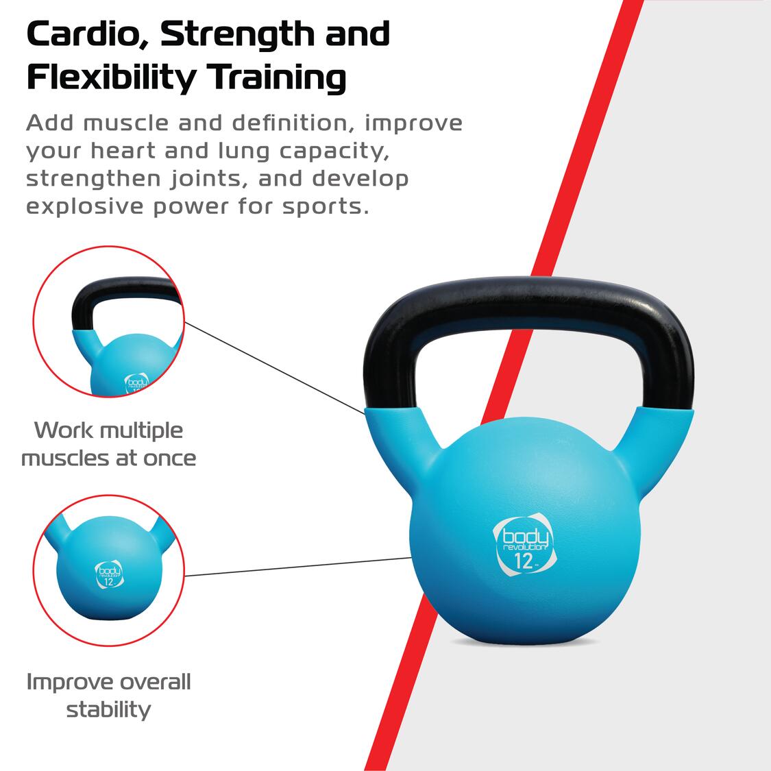 Body Revolution 12 kg Neopren-Kettlebell 4/6