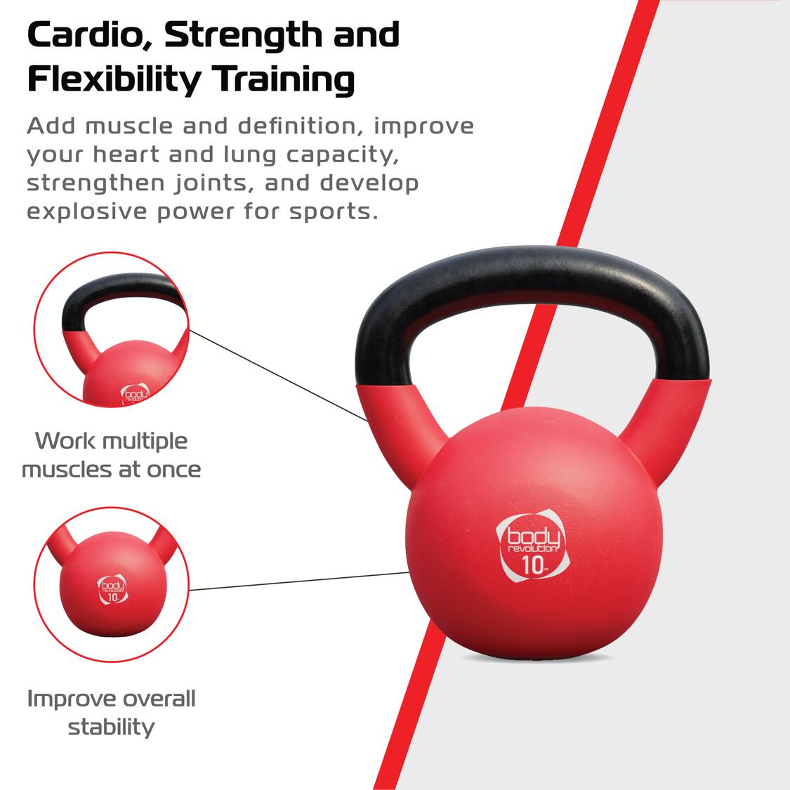 Body Revolution 10 kg neopreen kettlebell 3/6