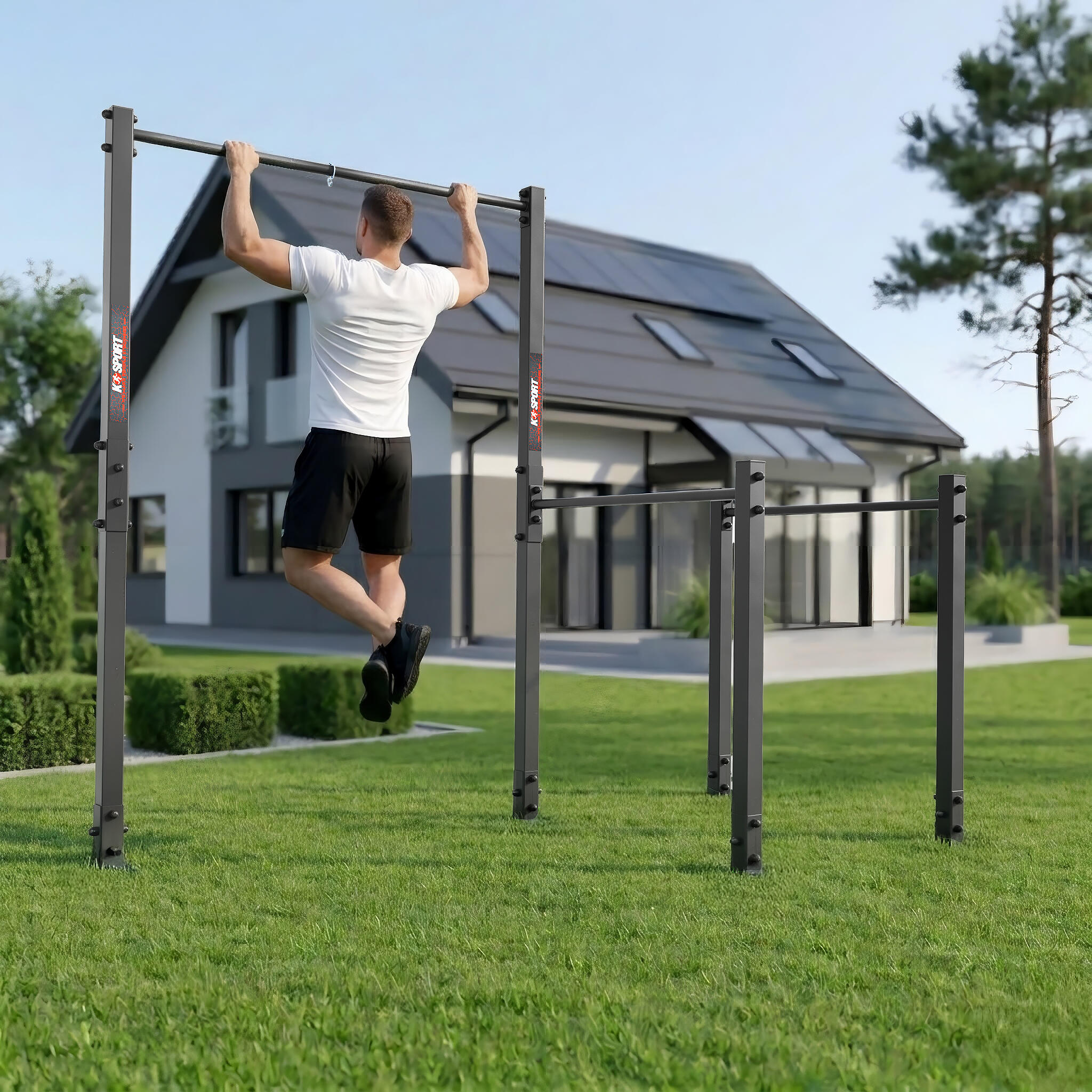 Outdoor/tuin pull-up bar + bars 3/7