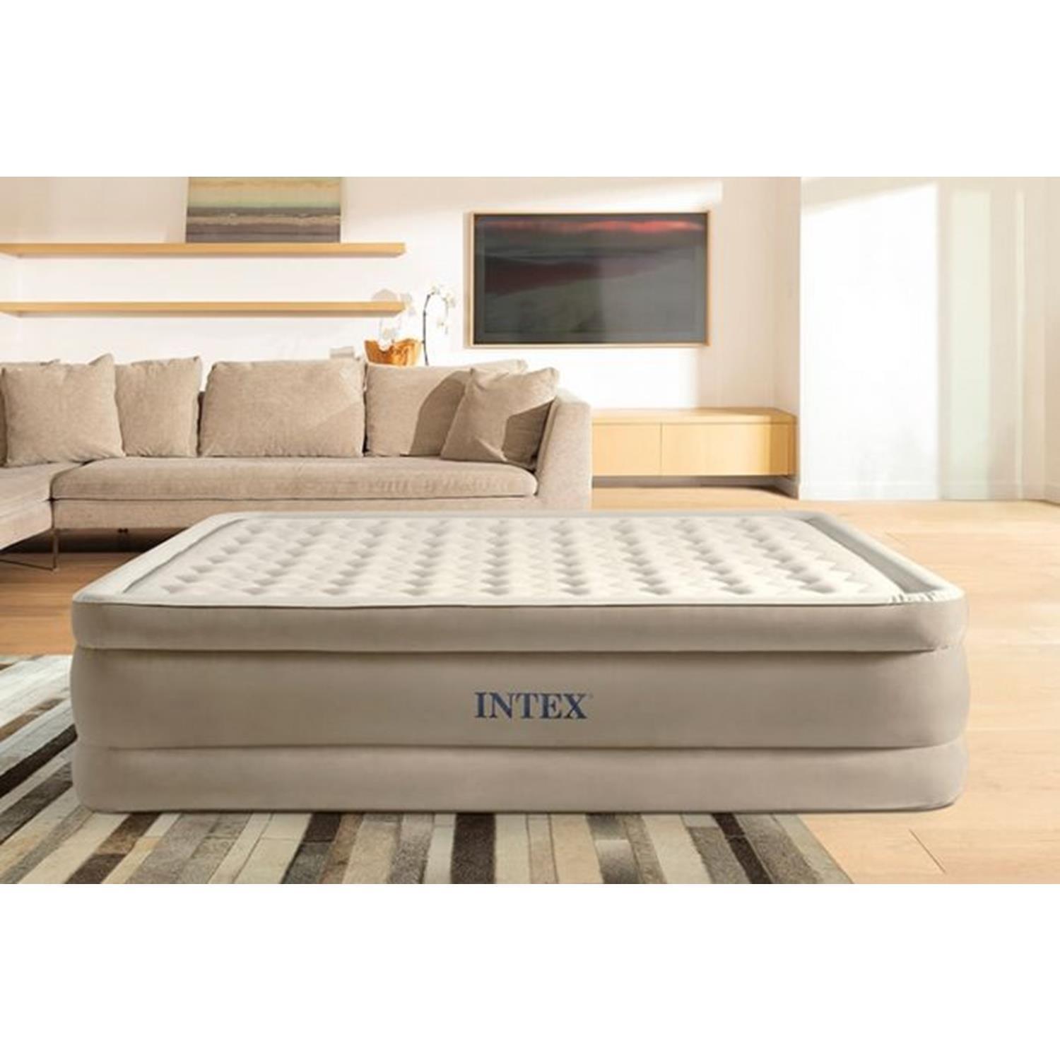 Intex Ultra Plush tweepersoons luchtbed, 46 cm hoogte, ingebouwde pomp 6/7