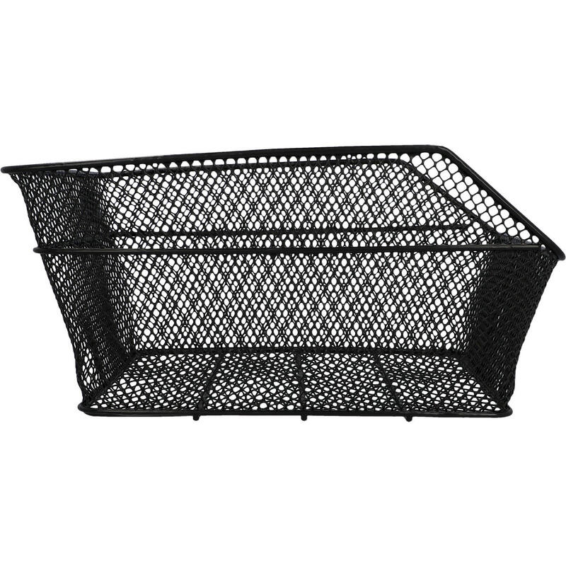 Cos bicicleta spate, plasa metal, greutate maxima 25kg, negru, 29.5 x 19 x 40 cm