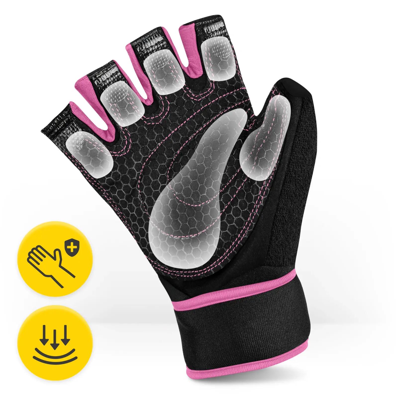 Fitnesshandschuhe Damen Rosa Trainingshandschuhe Gym Sporthandschuhe 4FIZJO 7/7