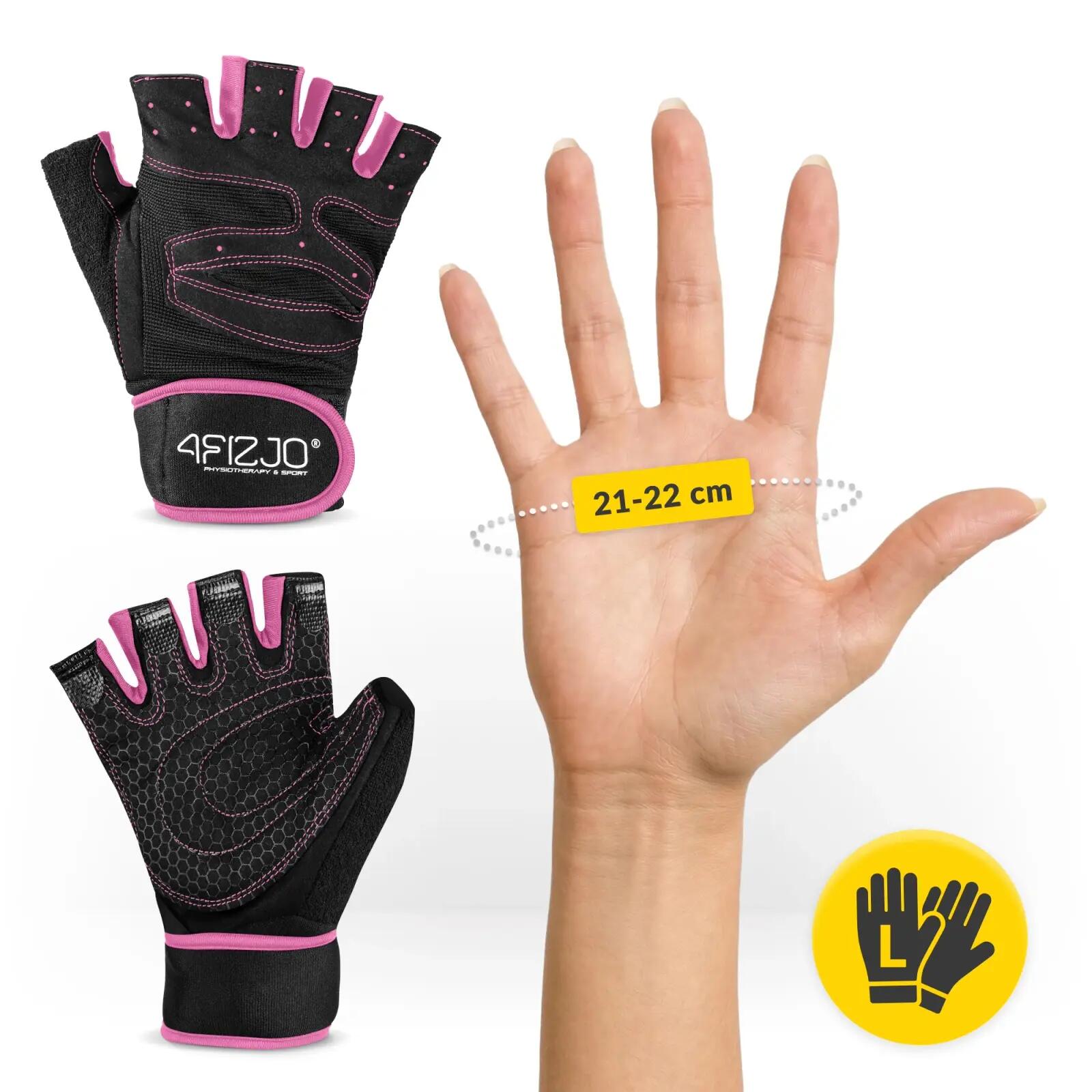 Fitnesshandschuhe Damen Rosa Trainingshandschuhe Gym Sporthandschuhe 4FIZJO 4/7