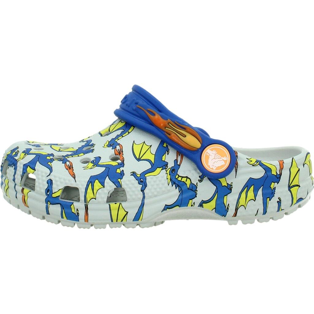 Crocs Kinder Sandale Classic Dragon Graphic Clog T 212514 2/15