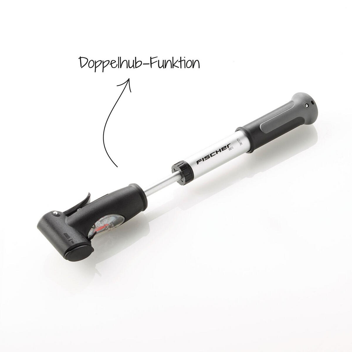 Mini aluminium pomp, dubbele lift Fischer 5/7