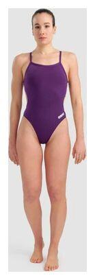 Costume da bagno intero da donna con schiena scoperta Challenge Back Viola 3/7