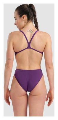 Costume da bagno intero da donna con schiena scoperta Challenge Back Viola 2/7