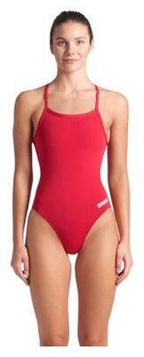 Costume da bagno intero da donna con schiena scoperta Challenge Back Rosso