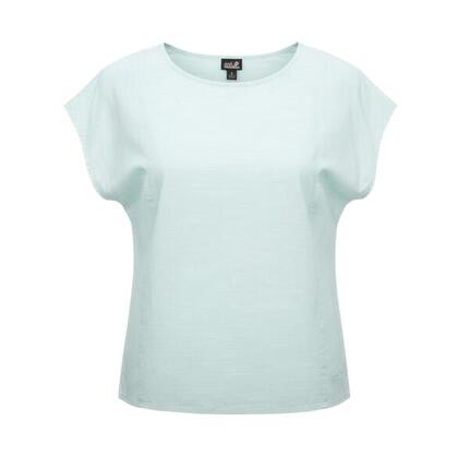 Bluse Shirt Linen Look Top Damen kurzarm Bluse in Blau