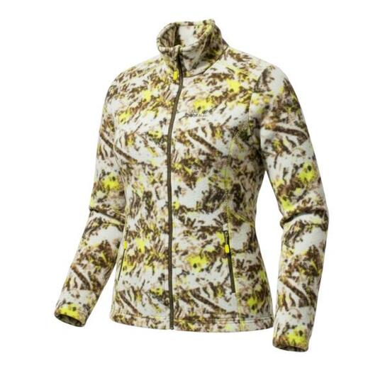 Sweatshirt Moonrise Aop Damen Fleece Jacke Sweatjacke Winter in Braun