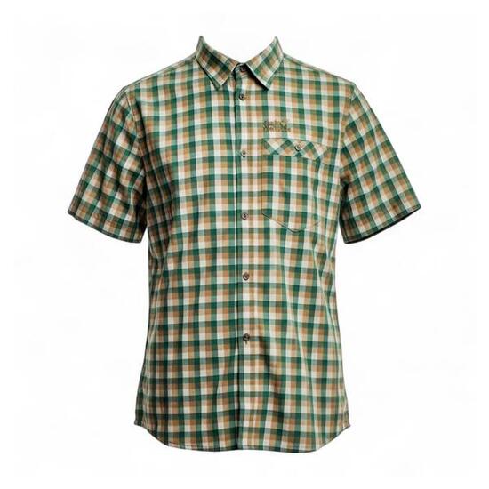 Hemd Napo River Shirt Emerald kurzarm Herren Hemd Outdoor in Grün