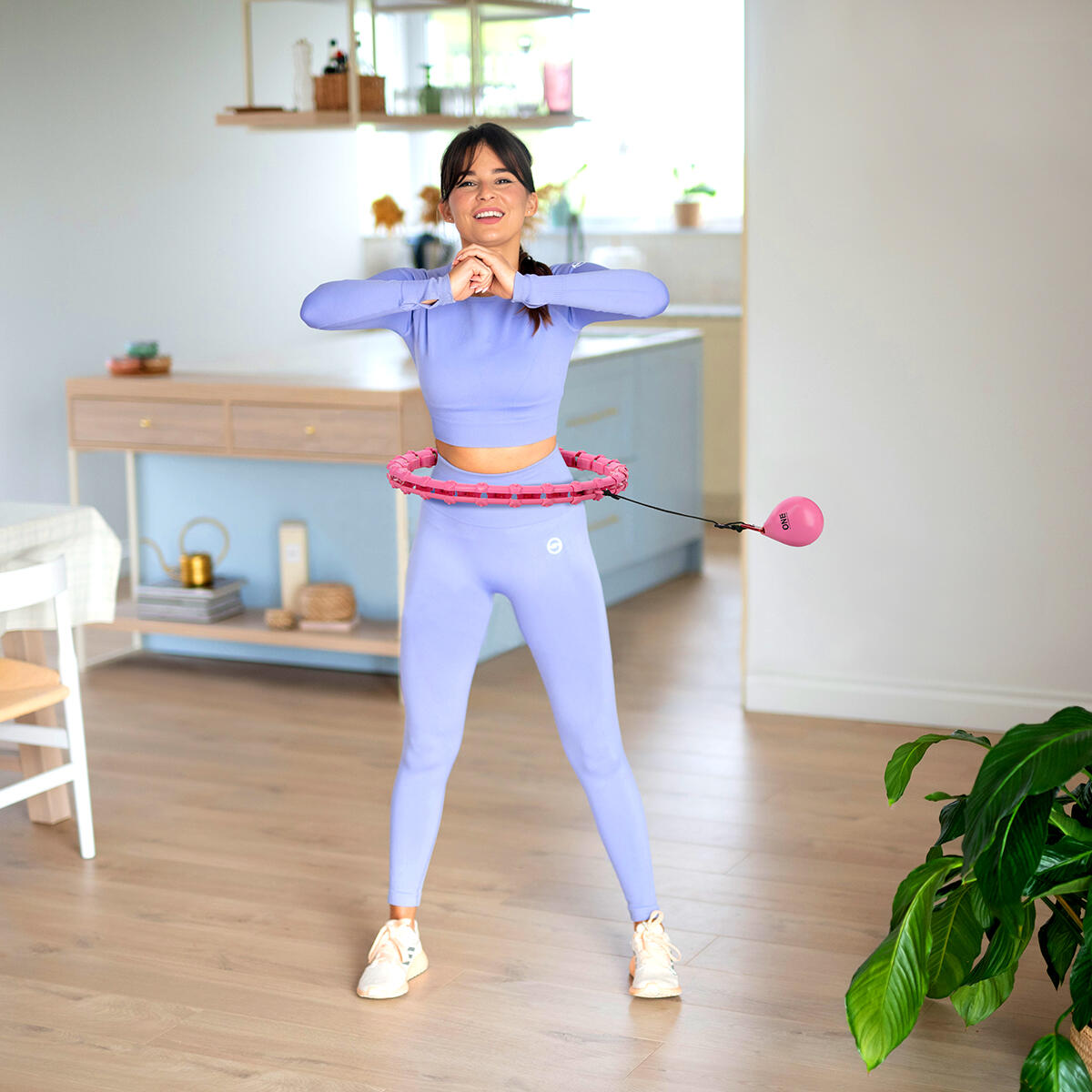 ONE Fitness Hula Hoop - Różowy 3/7