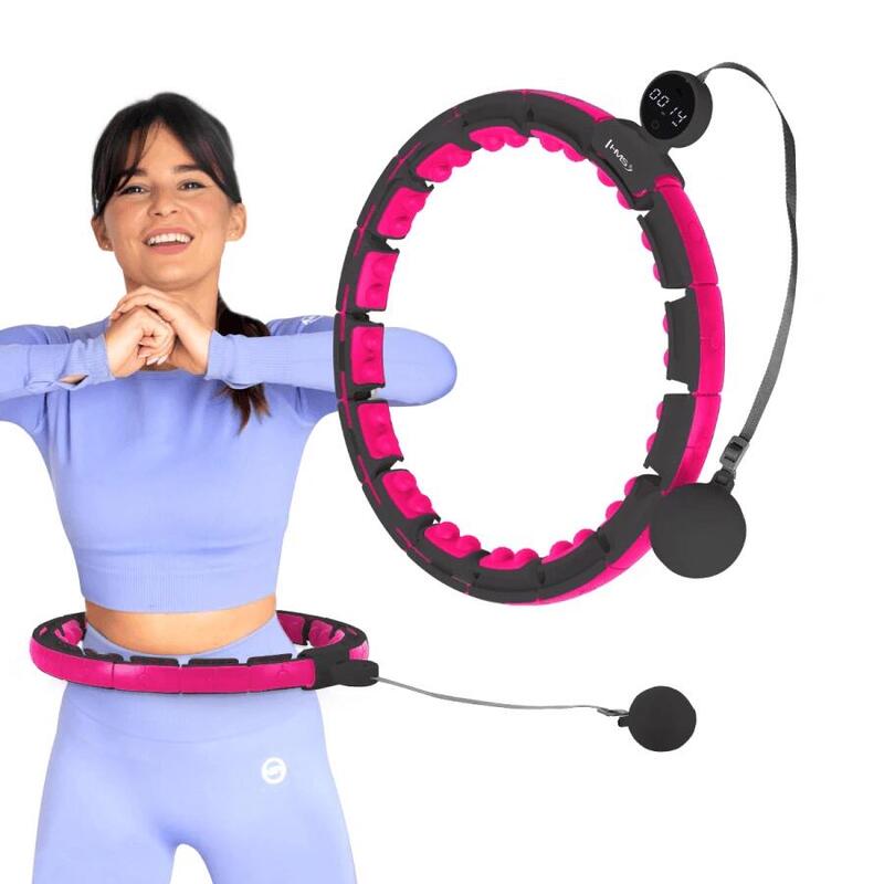 Set de hula hoop magnetic HHM16 cu contor + centură de slăbire BR163 HMS