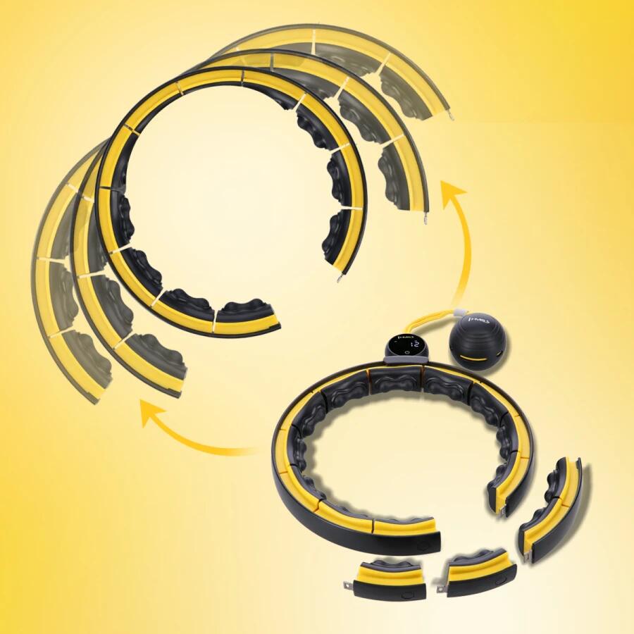 One Fitness Hoelahoep - Zwart/Geel 6/7