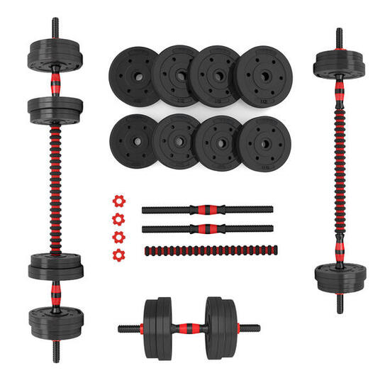 Verstellbares Hantel- und Kurzhantel-Set - 15 kg