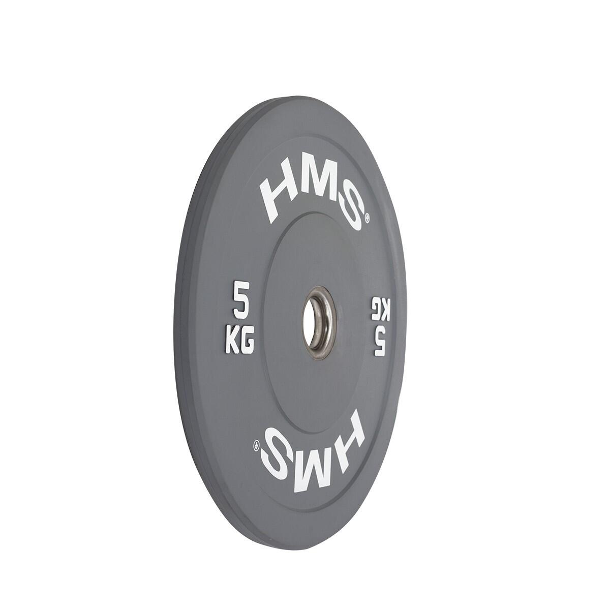 Disque Bumper - Disque Olympique - 5 kg - Gris 3/7