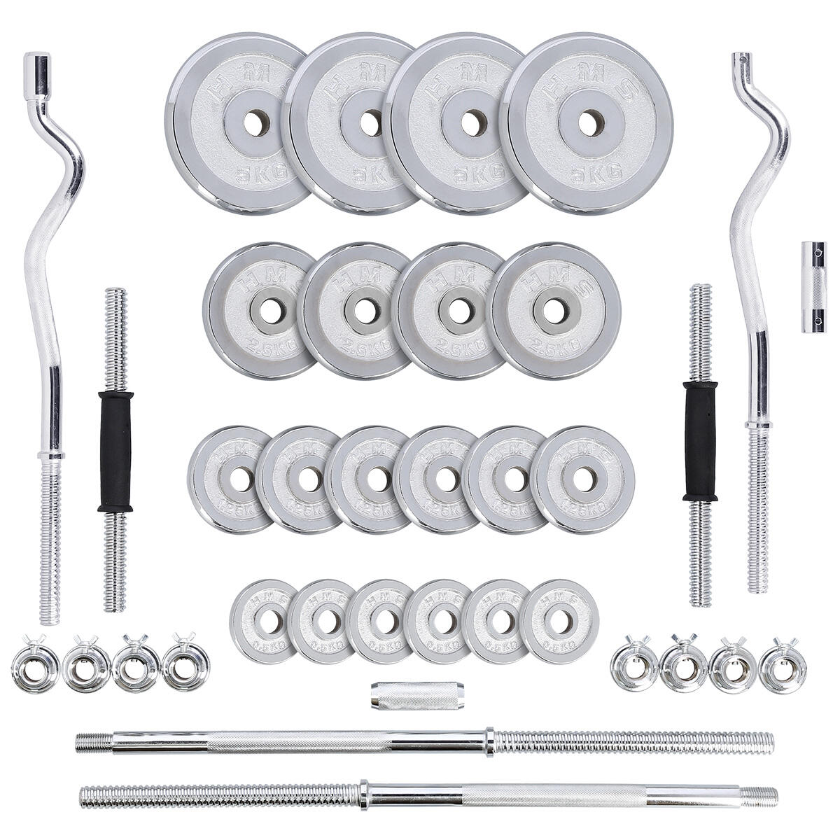 Set d'Haltères et de Dumbbells Réglables avec Valise de Rangement - 55 kg 2/7