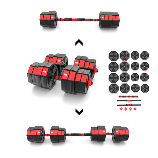 Set d'haltères et de dumbbells réglables - 40 kg
