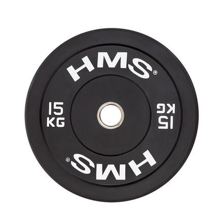 Disque Bumper - Disque Olympique - 15 kg - Noir