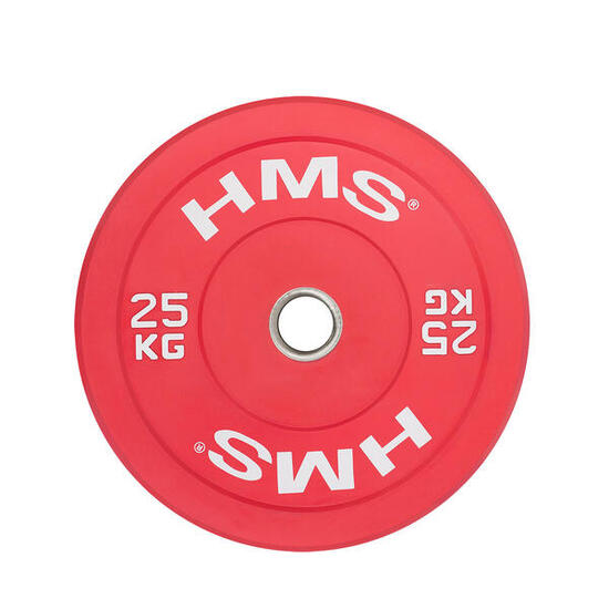 Disque Bumper - Disque Olympique - 25 kg - Gris