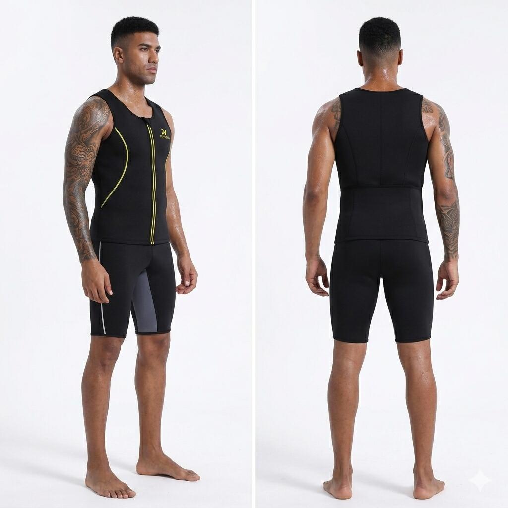 Fitness oblek pro hubnoucí muže, Neoprén, 2/4