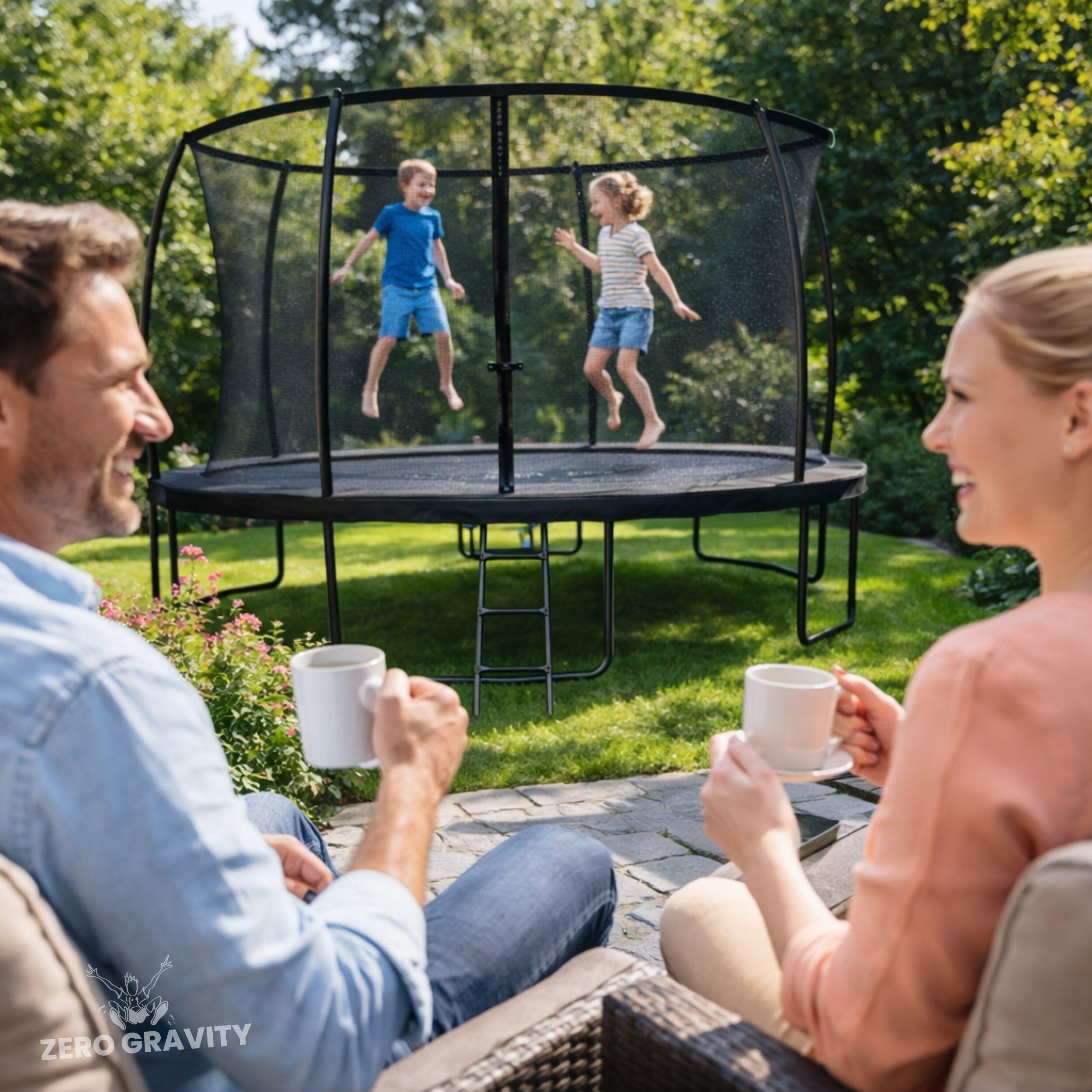 Zero Gravity Trampolinehoes, UV Bestendig, Bescherming Tegen Weer En Vuil 180 G M2 Dik Materiaal Past Op Alle Trampolinemerken Voldoende Ruimte Voor Veiligheidsnet Palen Oe 305 Cm 10ft 1873190534