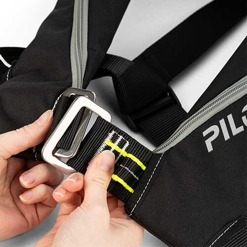 Chaleco salvavidas inflable automático sin arnés PILOT 165N negro - PLASTIMO 2/5
